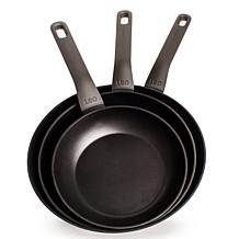 Leo 3pc Nonstick Frying Pan Set 8", 10", 11" with Stay-Cool Handles