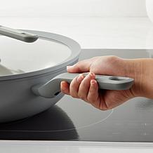 Leo Balance 12.75" Wok Pan with Glass Lid, 6.2qt