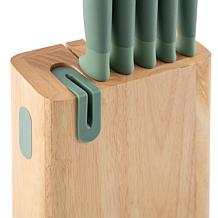 Leo Forest 6pc Stainless Steel Knife Block Set with Sharpener