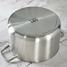 Leo Graphite Stainless Steel Stockpot 10", 6.3qt. with Glass Lid