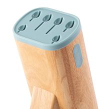 Leo Slate 7pc Knife Block Set with Glossy Handles