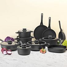 Leo Stone+ 11" and 12" Cast Aluminum Wok Pan with CeraGreen Coating