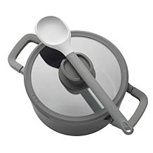 Leo Stone+ Cast Aluminum Stockpot with CeraGreen Coating