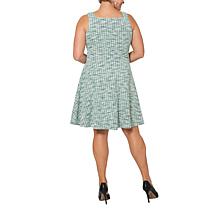 Leota Ariana Dress - Green Multi Jacquard