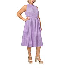 Leota Mindy Dress - Confetti Dot Purple Rose