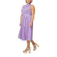 Leota Mindy Dress - Confetti Dot Purple Rose