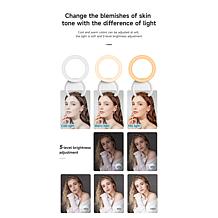 Letscom Portable Rechargeable Ring Light w/Clip 2-pack