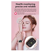Letsfit E46 Rose Bezel Smart Watch with Extra Band