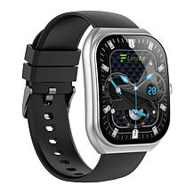 Letsfit E46 Silver Bezel Smart Watch with Extra Band