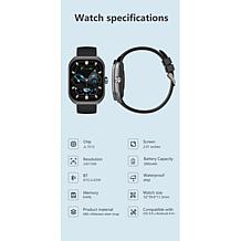 Letsfit E46 Silver Bezel Smart Watch with Extra Band