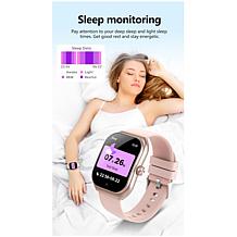 Letsfit E46 Silver Bezel Smart Watch with Extra Band