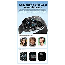 Letsfit E46 Silver Bezel Smart Watch with Extra Band