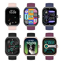 LetsFit E46 Smart Watch with Band and Charger Set of 2 - Black