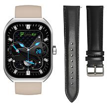 LetsFit E46 Smart Watch with Band and Charger Set of 2 - Silver