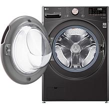 LG 4.5-Cu. Ft. Front Load Washer with Steam Technology - Black Steel