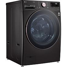 LG 4.5-Cu. Ft. Front Load Washer with Steam Technology - Black Steel