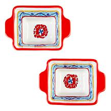 Lidia's Kitchen 2-pack Small Ceramic Loaf Pans