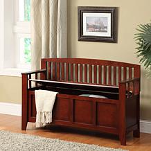 Linon Home Claudia Storage Bench - Brown