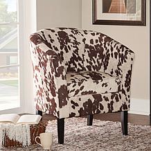 Linon Home Jackson Cow-Print Club Chair - Brown