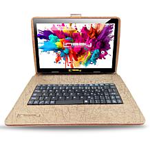 LINSAY 10.1" IPS 256GB Octa-Core Tablet w/Keyboard, Briefcase & Stylus