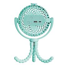 Living Glow 3-in-1 Rechargeable Fan with Light & Phone Charger