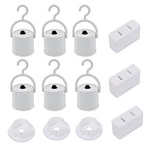 Living Glow 6-pack Multi-Socket Rechargeable LED Bulbs