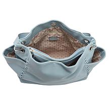 London Fog Amara Whipstitch Crossbody Strap Shopper Hobo Bag