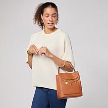 London Fog Lux Bucket Crossbody with Charms