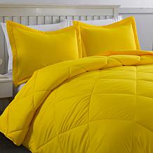 Lotus Home Bacteria Inhibiting Diamond Stitch Comforter Mini Set - F/Q