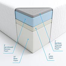 LUCID Comfort 14" Plush Ventilated Gel Memory Foam Mattress - Twin