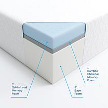 LUCID Comfort Collection 12" Plush Gel Memory Foam Mattress - Twin