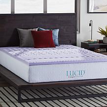 LUCID Comfort Collection 2" Zoned Lavender Memory Foam Topper - King