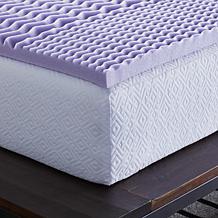 LUCID Comfort Collection 2" Zoned Lavender Memory Foam Topper- Twin XL