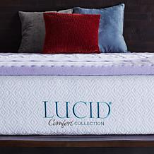 LUCID Comfort Collection 2" Zoned Lavender Memory Foam Topper - Queen