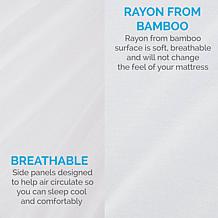 LUCID Comfort Collection Bamboo Jersey Mattress Protector - Twin