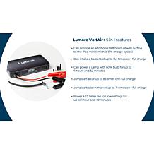 Lumore VoltAir+ 5-in-1 Jump Starter & Power Bank w/AC Port & Cables