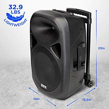 LyxPro 12" Portable PA System, Rechargeable Battery Speaker System