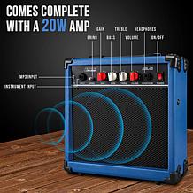 LyxPro 30" Electric Guitar Kit, Beginner Kit for Kids w/20W Amp & More