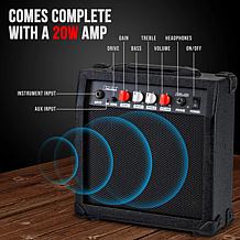 LyxPro 39" Electric Guitar Kit, Beginner Starter Kit w/20W Amp & More