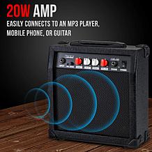 LyxPro Electric Guitar Amplifier 20-Watt Guitar Amp w/Built-In Speaker