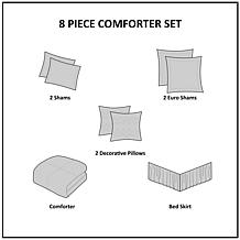 Madison Park Camillia 8-Piece Cotton Comforter Set - Queen