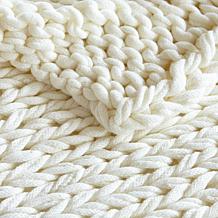 Madison Park Chunky Double Knit Handmade Throw 50"W x 60"L
