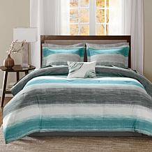 Madison Park Essentials Saben Comforter & Cotton Sheet Set, Aqua- Full