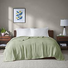 Madison Park Freshspun Basketweave Cotton Blanket - Full/Queen