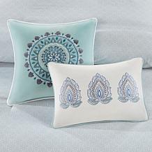 Madison Park Isla 8-Piece Reversible Comforter Set, Blue - Queen