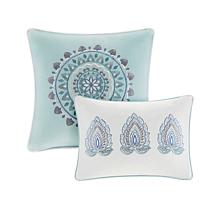 Madison Park Isla 8-Piece Reversible Comforter Set, Blue - Queen