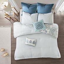 Madison Park Isla 8-Piece Reversible Comforter Set, Blue - King