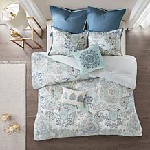Madison Park Isla 8-Piece Reversible Comforter Set, Blue - Cal King