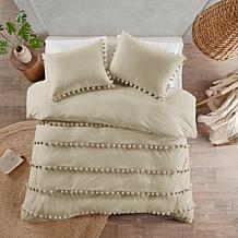 Madison Park Leona 3-Piece Pompom Cotton Comforter Set - King/Cal King