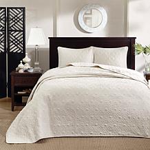 Madison Park Quebec Queen Quilted Bedspread Set - Ivory